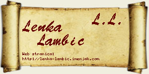 Lenka Lambić vizit kartica